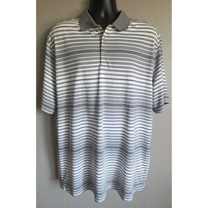 Nike Golf Polo Shirt Mens XXL Tour Performance Dri-Fit Stretch Gray 🩶/ White 🤍